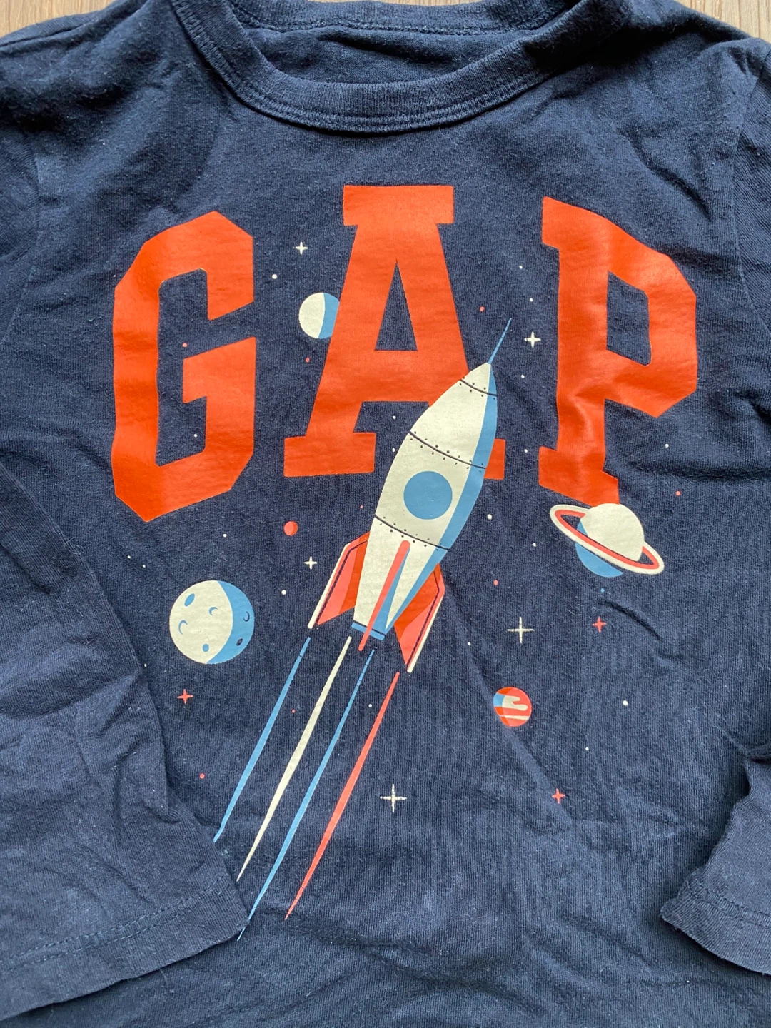 GAP Kids Long Sleeve Rocket Ship T-Shirt - Size 3 🏆 - photo 3
