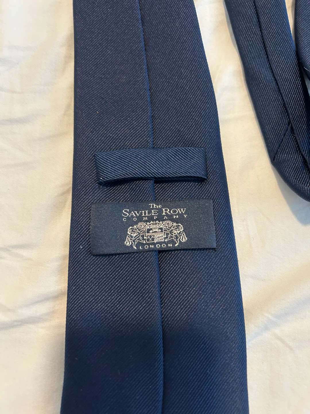 Savile Row Navy Tie 100% Silk - photo 2