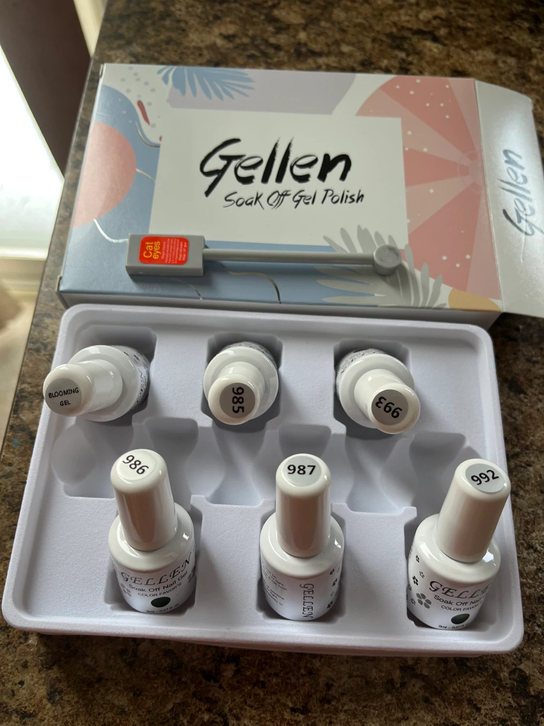 Gellen 6 Piece Soak Off Gel Nail Polish Set - photo 2