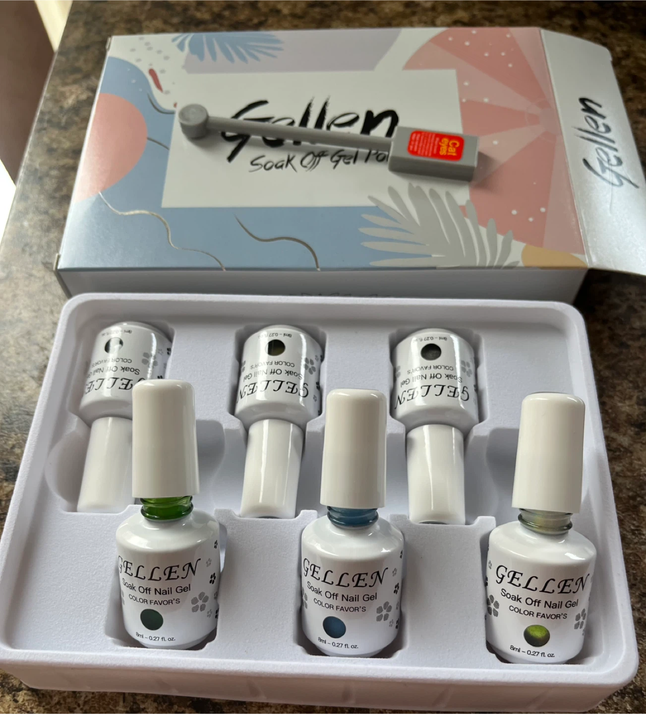 Gellen 6 Piece Soak Off Gel Nail Polish Set - photo 3