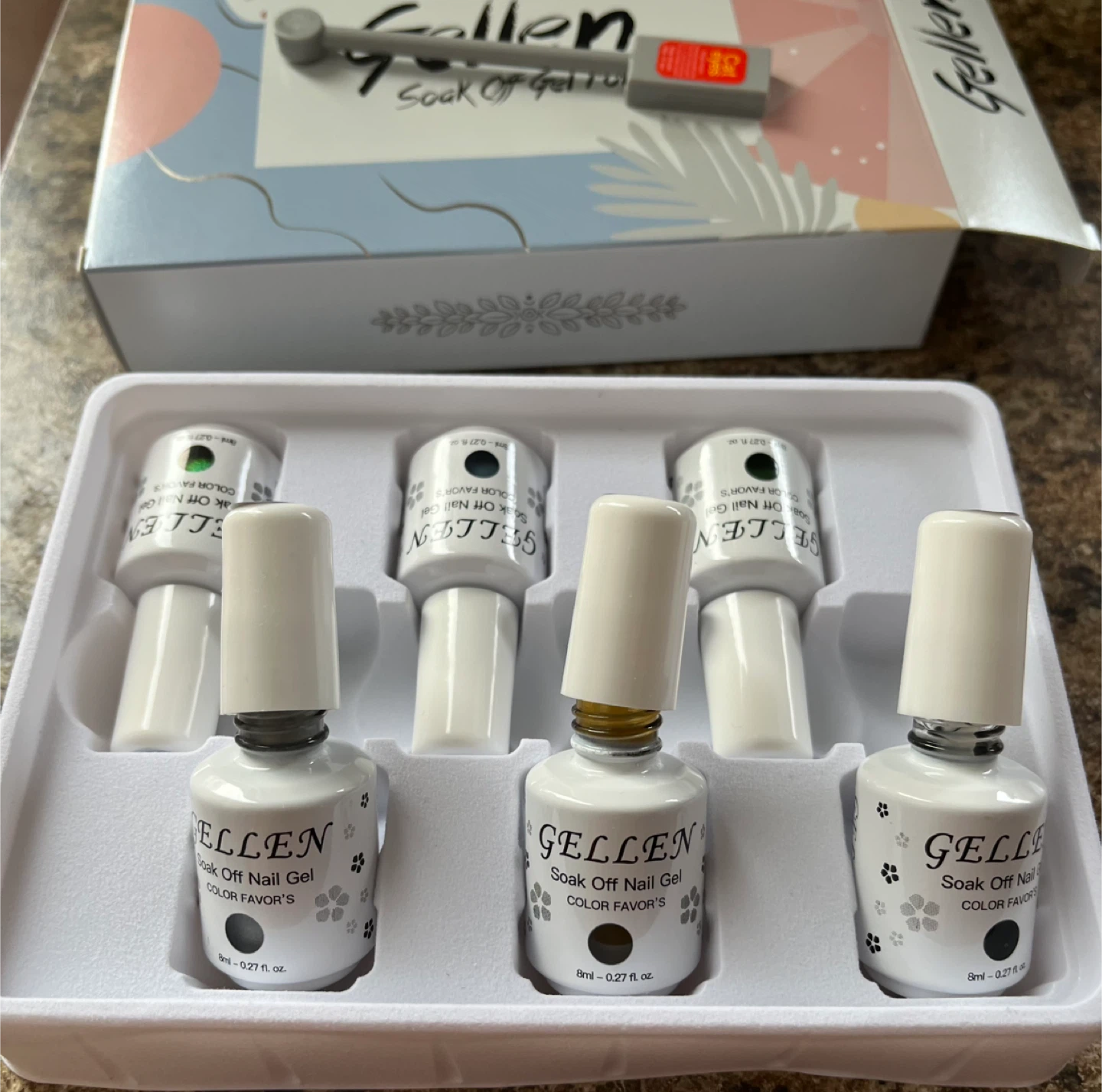 Gellen 6 Piece Soak Off Gel Nail Polish Set - photo 4