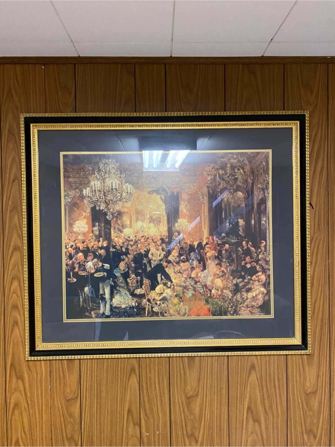 Framed Art Print - Vintage Ball Scene