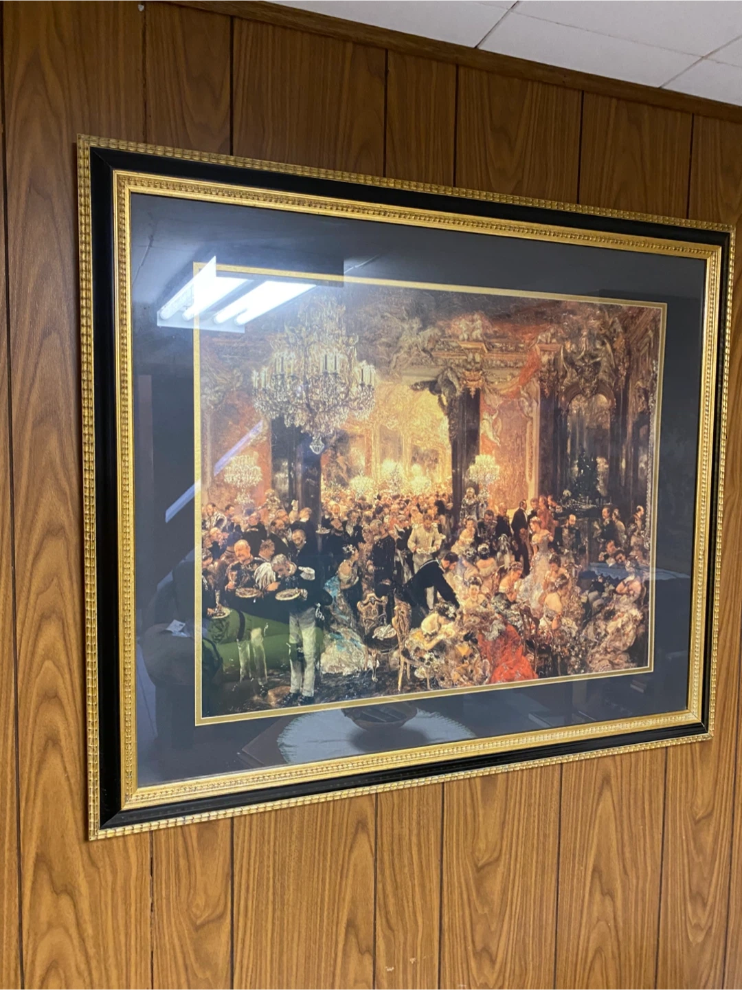 Framed Art Print - Vintage Ball Scene - photo 2