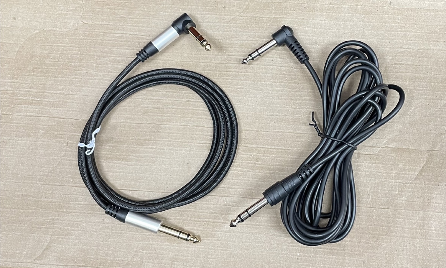 2 x 1/4 inch TRS Right Angle Audio Cables