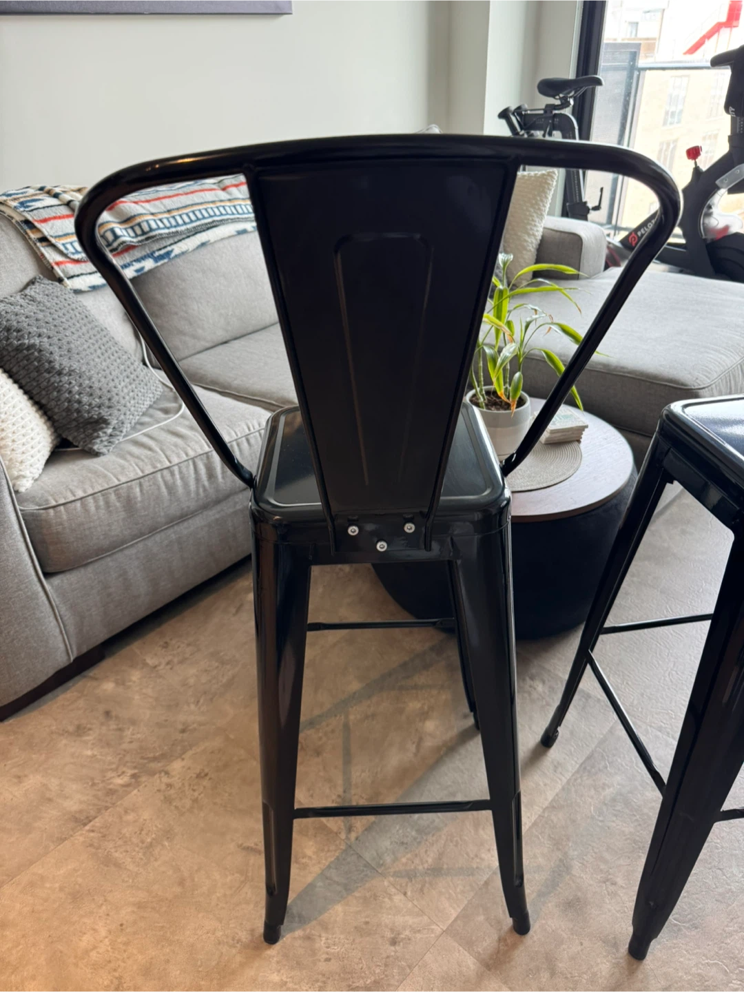 Black Metal Bar Stools 30” - photo 4