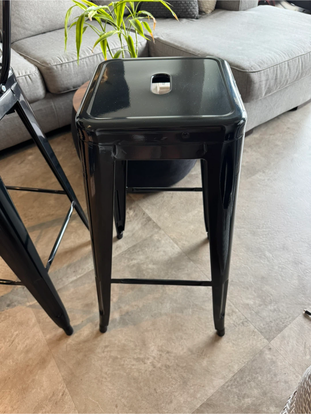 Black Metal Bar Stools 30” - photo 2