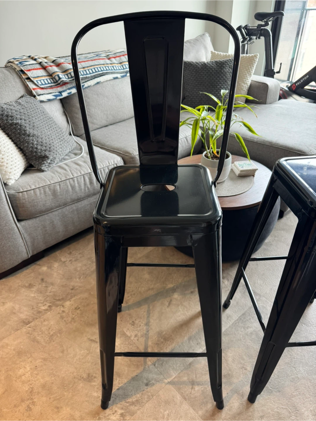 Black Metal Bar Stools 30” - photo 3