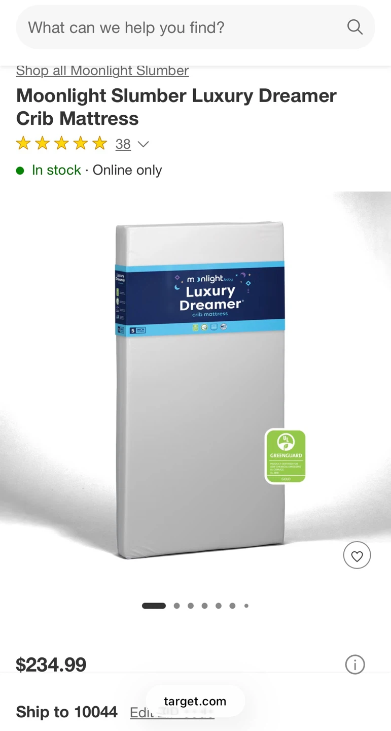 Moonlight Slumber Luxury Dreamer Crib Mattress