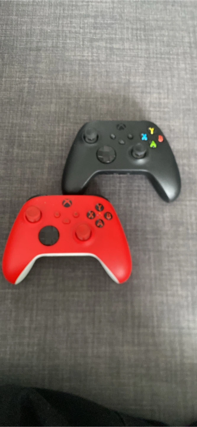 Xbox Wireless Controllers (Red and Black)