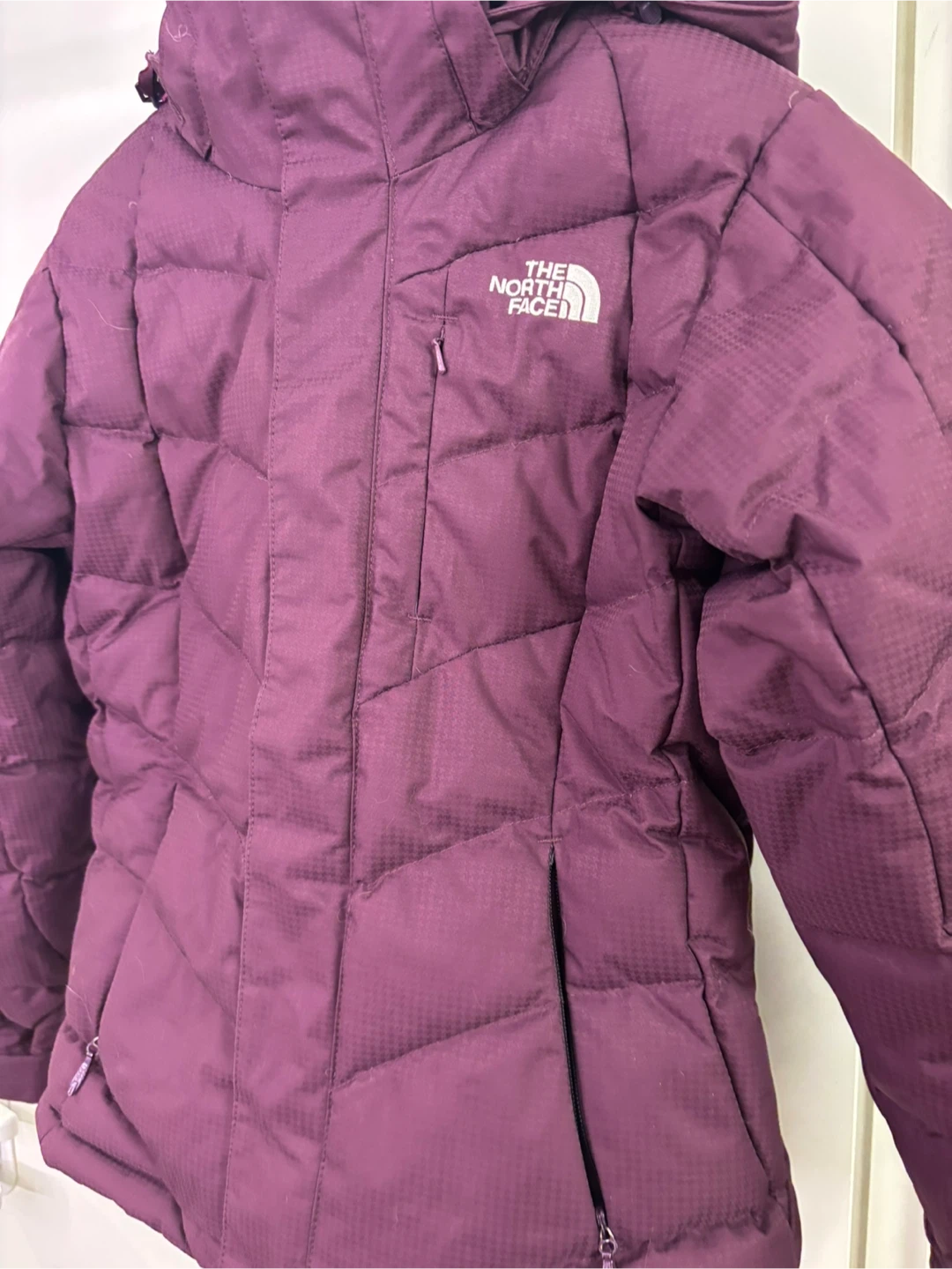 Ski jacket north face  XS Purple Puffer Jacket with Hood