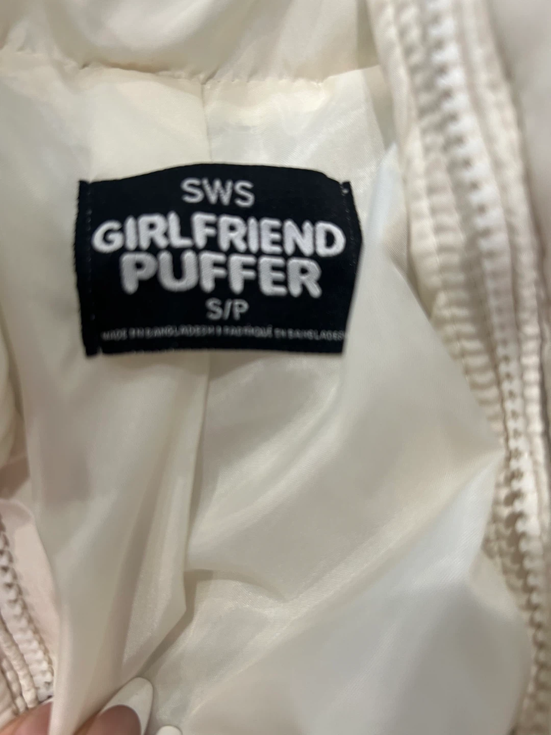 SWS Girlfriend Puffer Jacket Cream S/P - photo 2