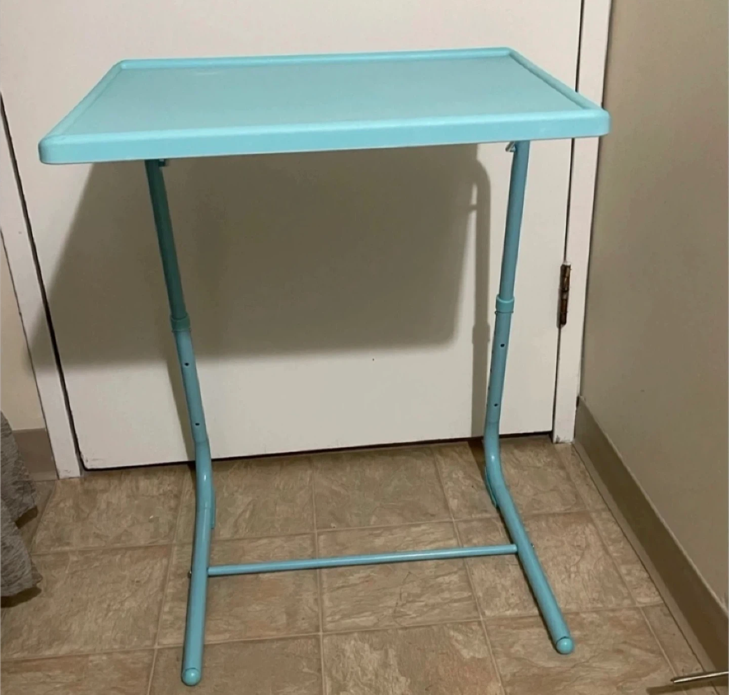 Lap Desk / TV Tray Table, with Built-in Cup Holder - Aqua / Blue