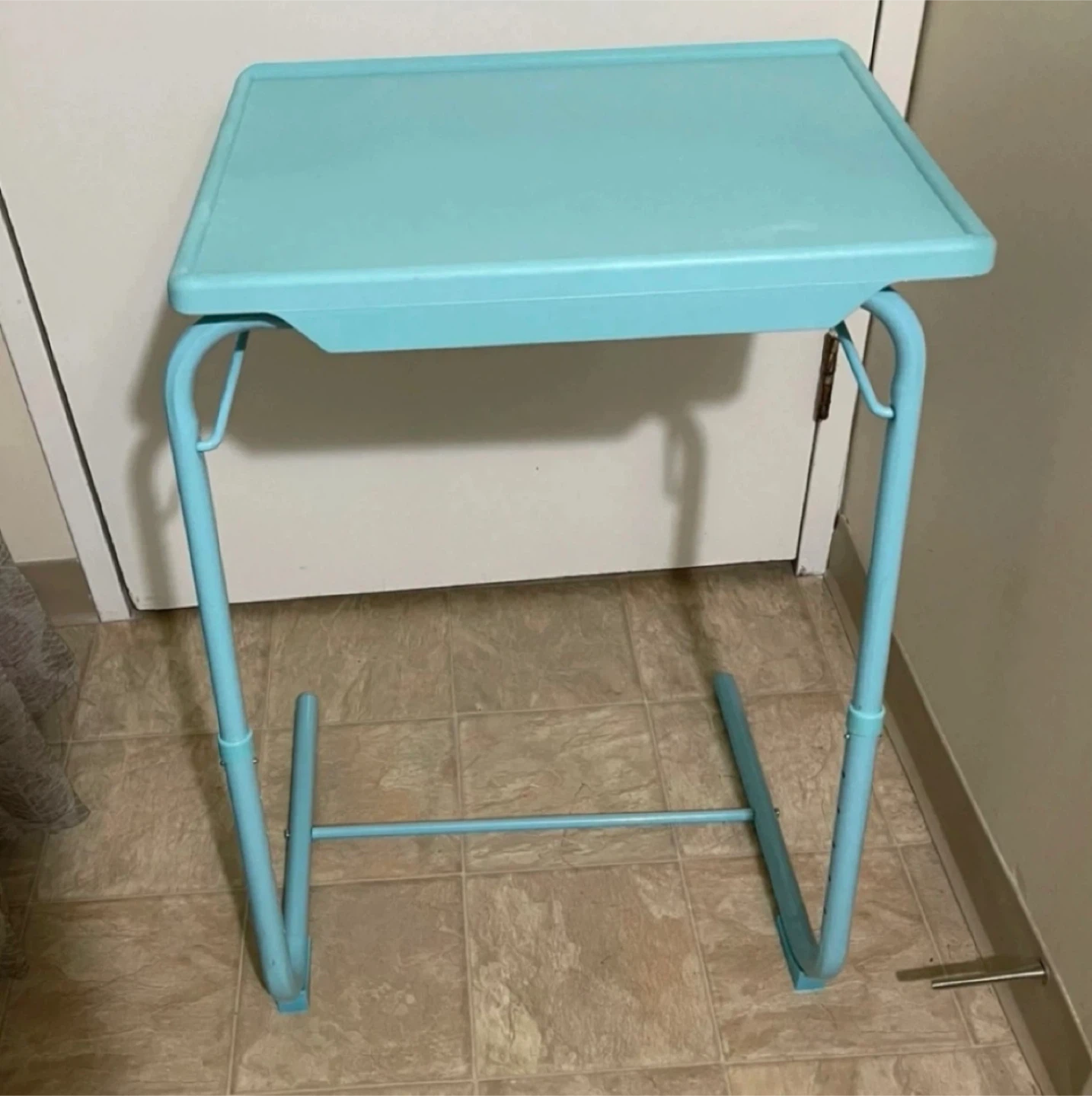 Lap Desk / TV Tray Table, with Built-in Cup Holder - Aqua / Blue - photo 3