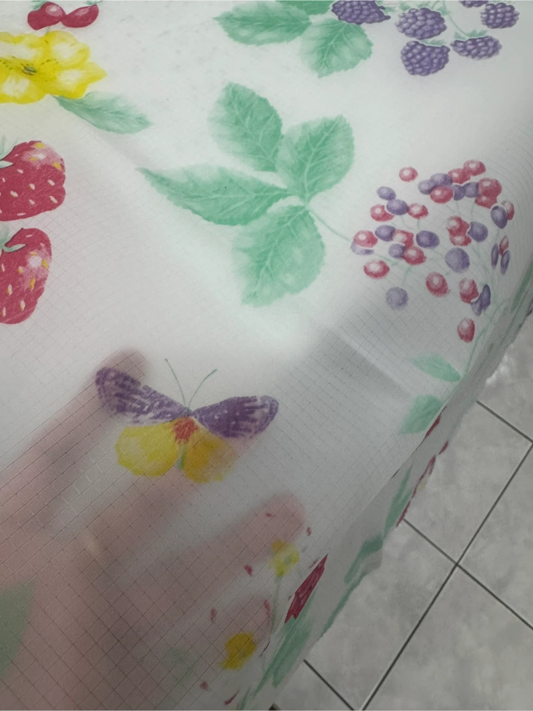 New plastic Floral and Fruit Print Tablecloth 🏆 - photo 3