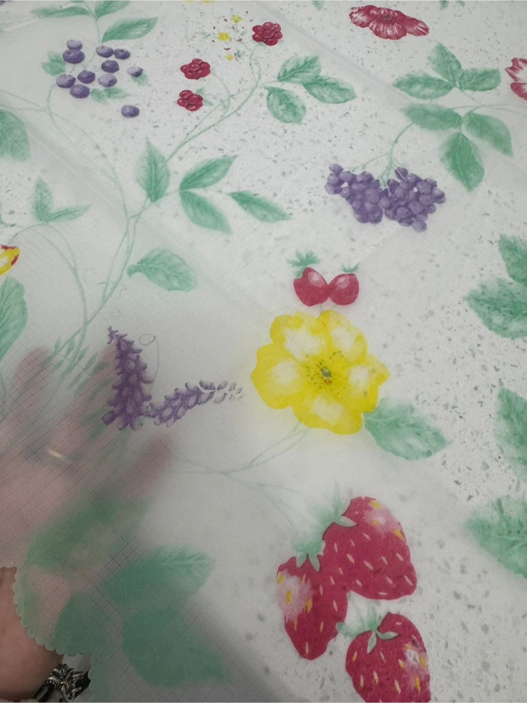 New plastic Floral and Fruit Print Tablecloth 🏆 - photo 4