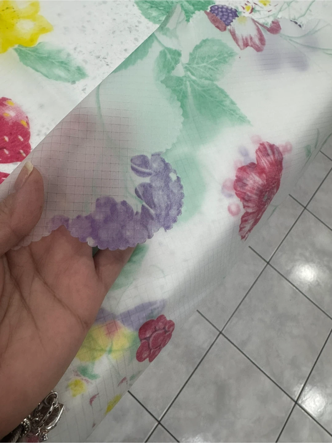 New plastic Floral and Fruit Print Tablecloth 🏆 - photo 5
