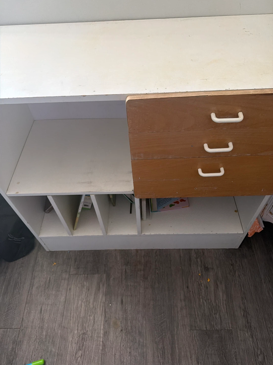 White and Wood Filing Cabinet / Storage Unit - photo 2