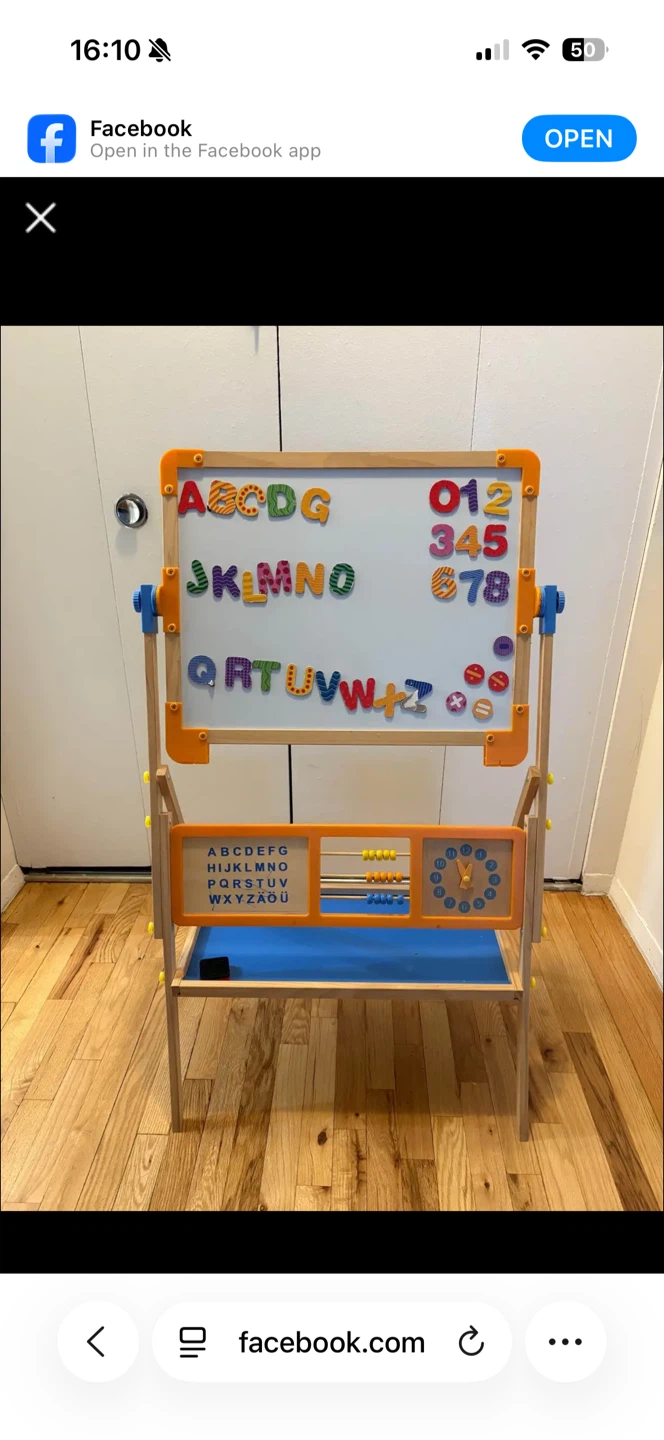 Reversible Magnetic Whiteboard & blackboard - photo 2
