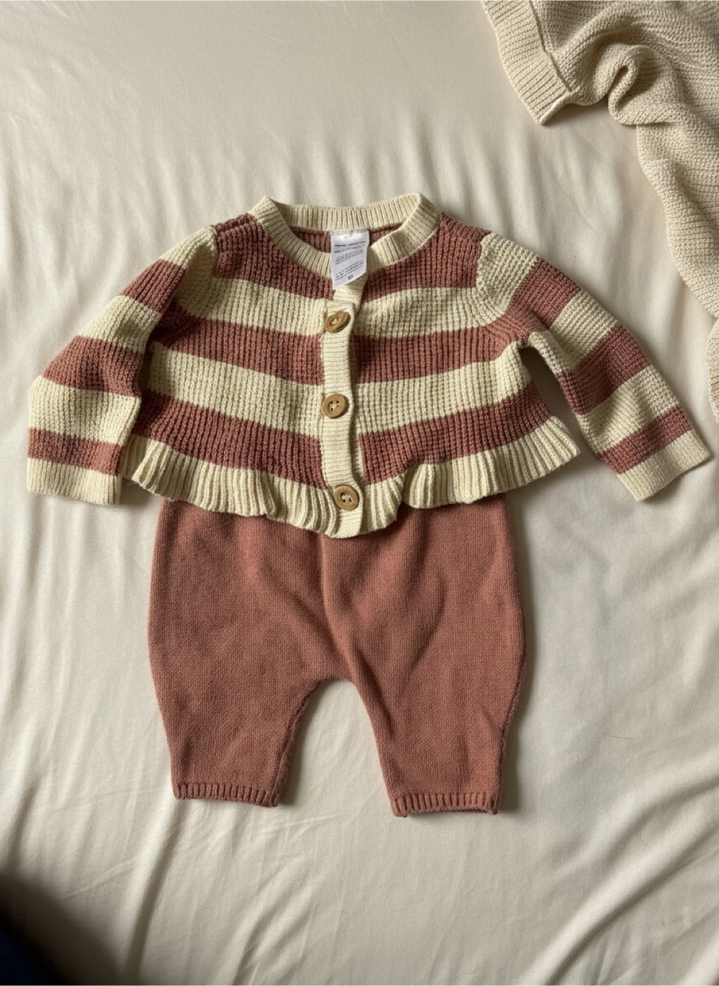Unisex Baby Knit Sweater and Pants Set NB - photo 5