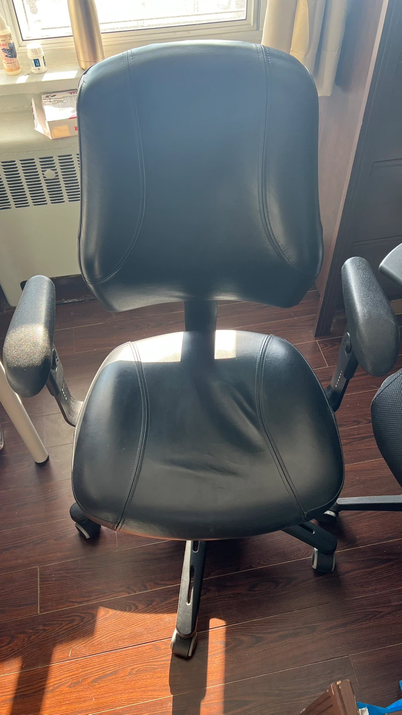 Black Leather Office Chair - photo 2