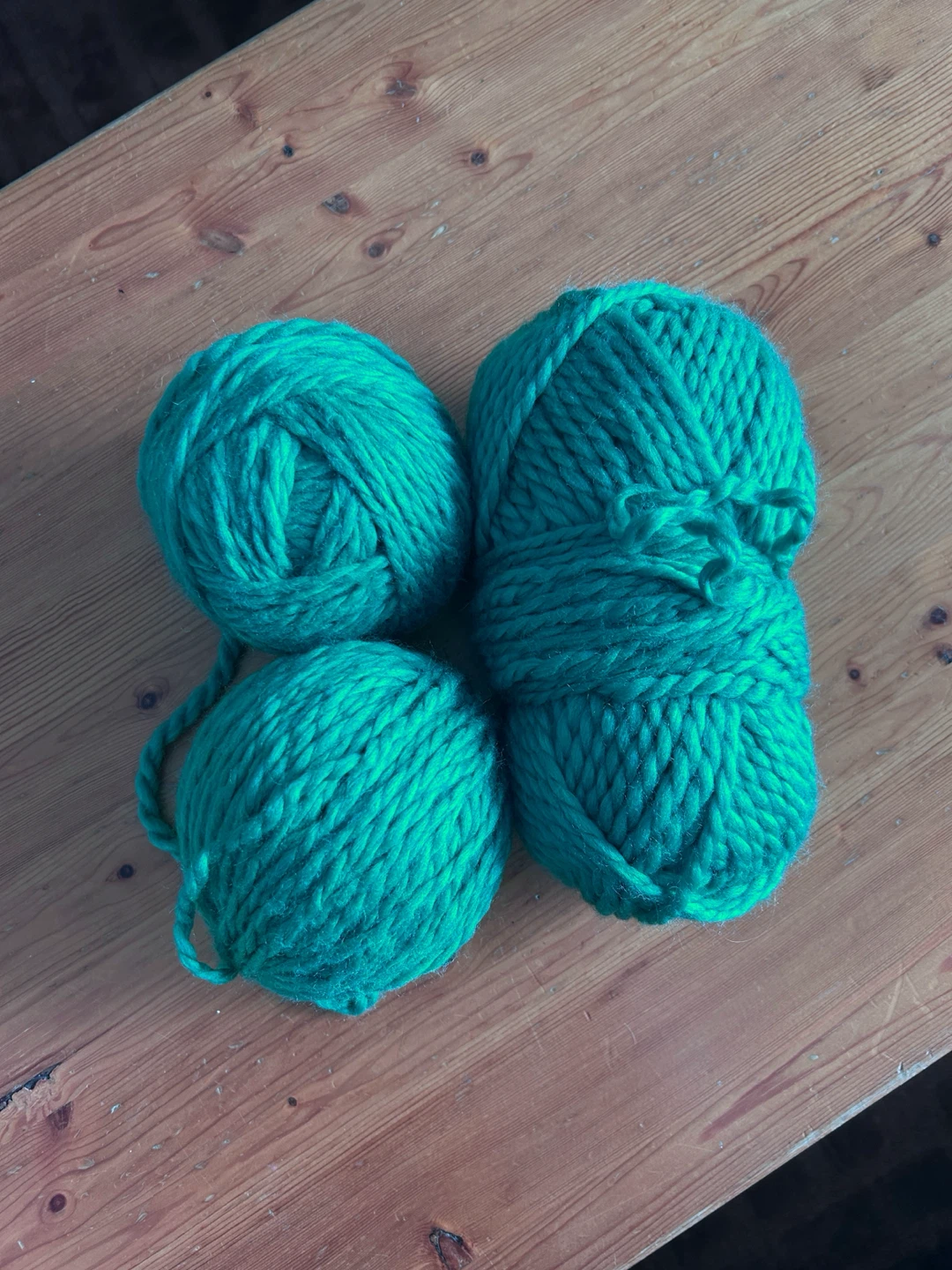 Teal Chunky Yarn - 3 Skeins