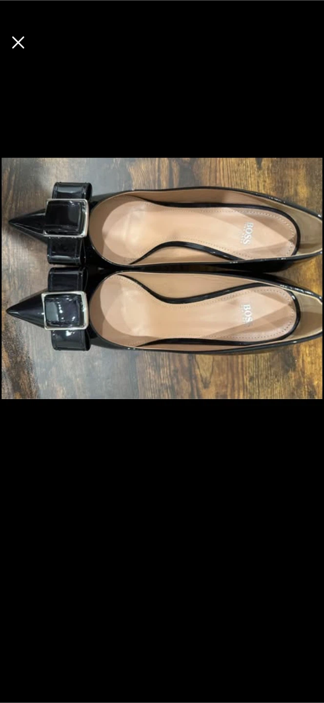 BOSS Black Patent Leather Heels Size 39 - photo 2