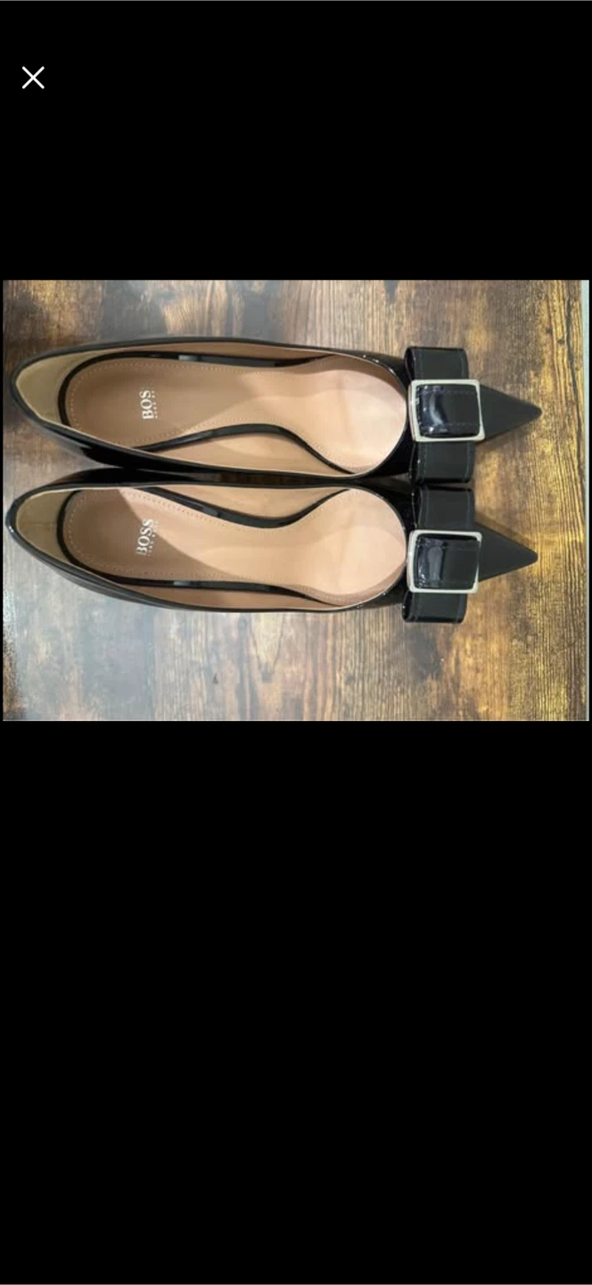BOSS Black Patent Leather Heels Size 39