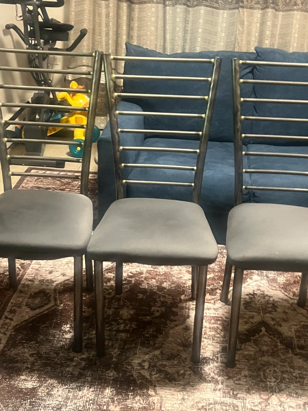 Set of 4 Grey Dining Chairs