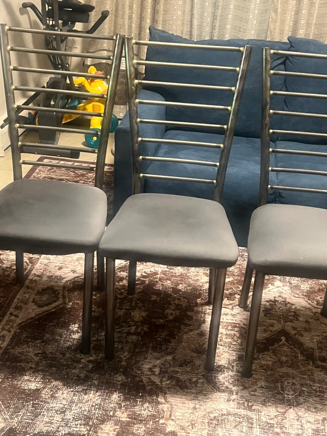 Set of 4 Grey Dining Chairs - photo 2