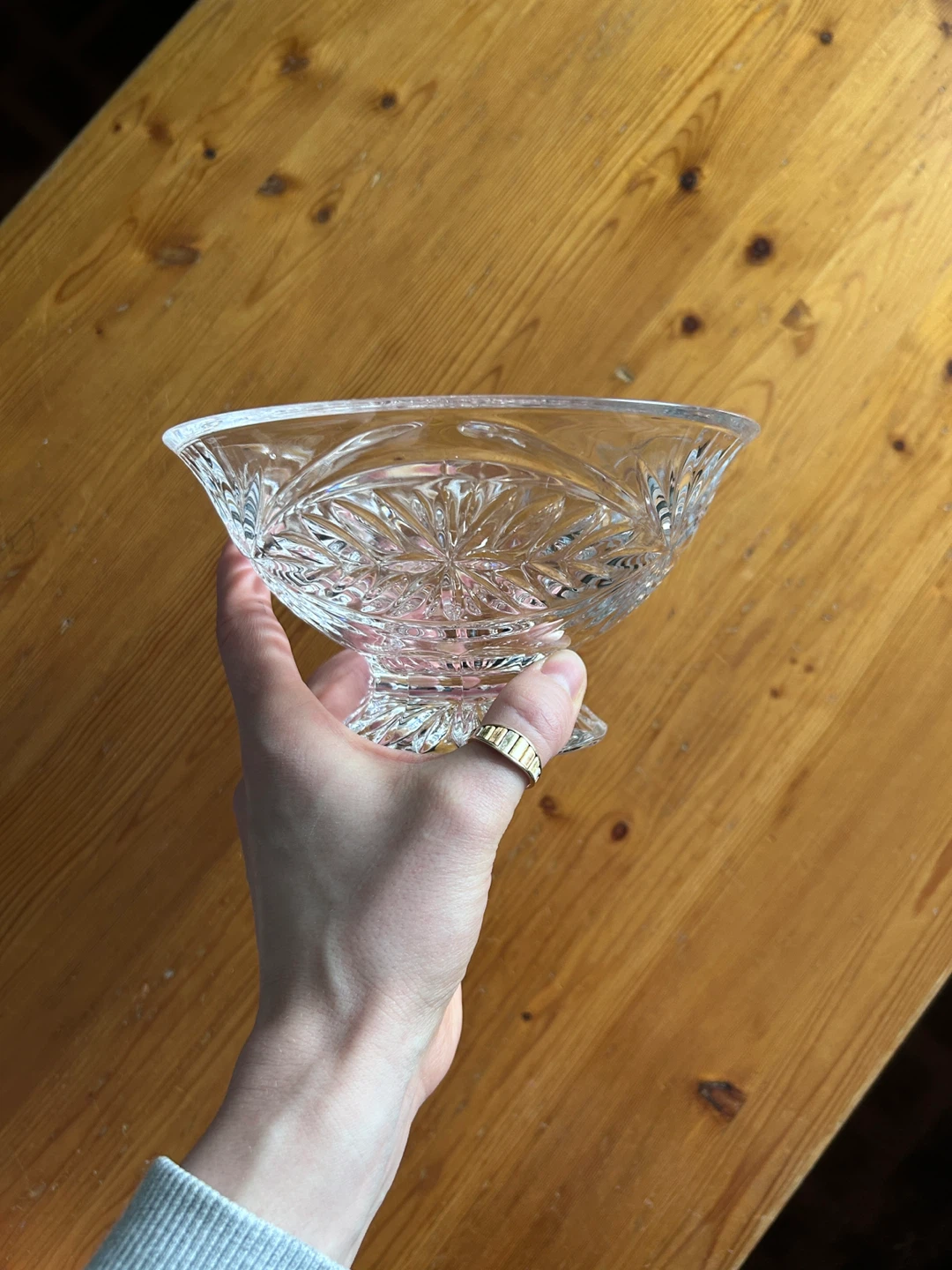 Crystal Footed Serving Bowl
