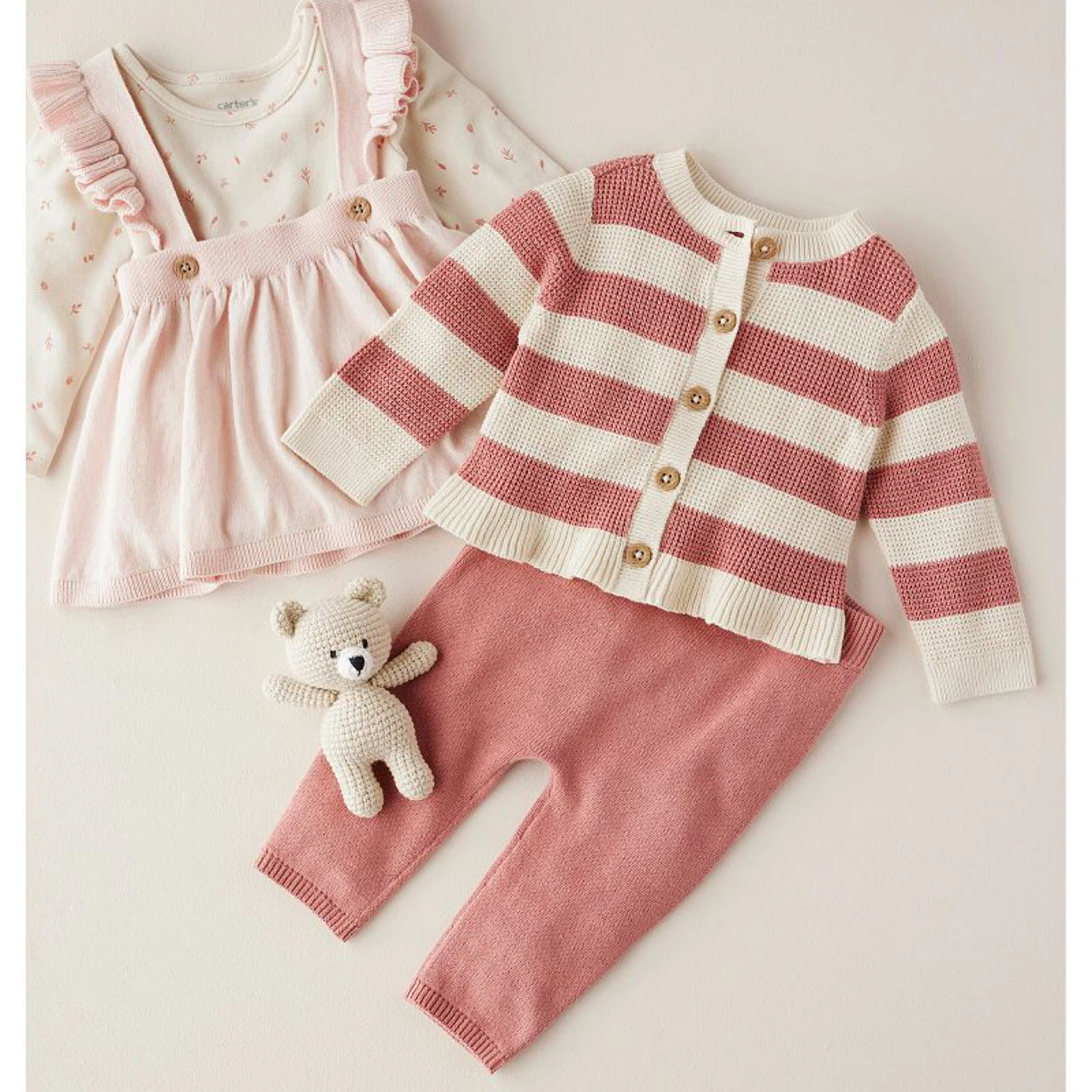 Unisex Baby Knit Sweater and Pants Set NB - photo 2