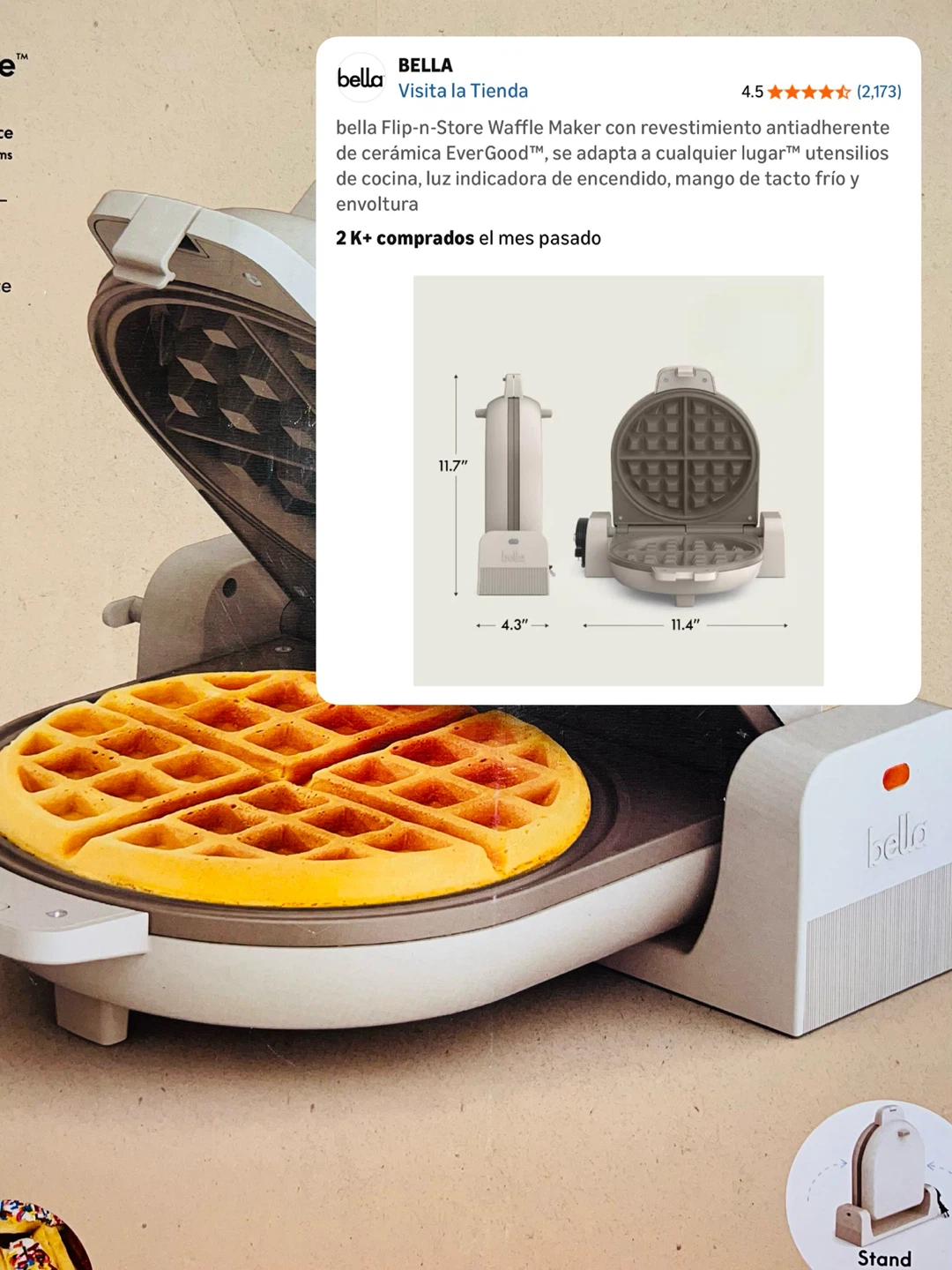 Bella Flip-n-Store Waffle Maker