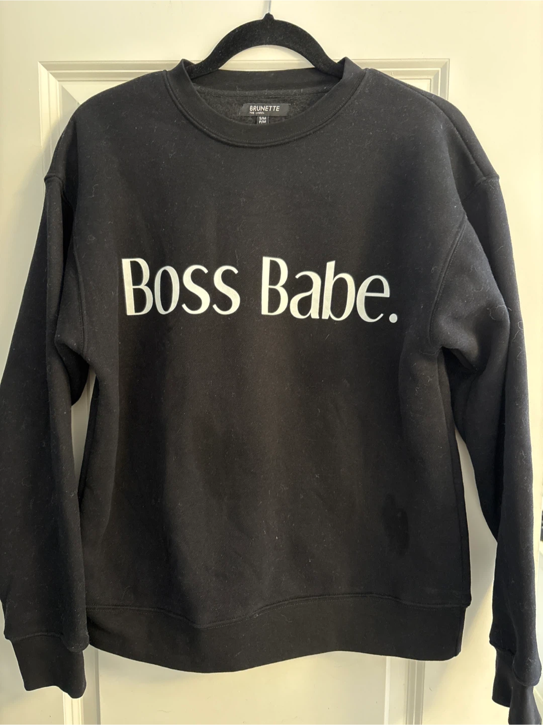 Brunette The Label Boss Babe Crewneck Sweatshirt S/M