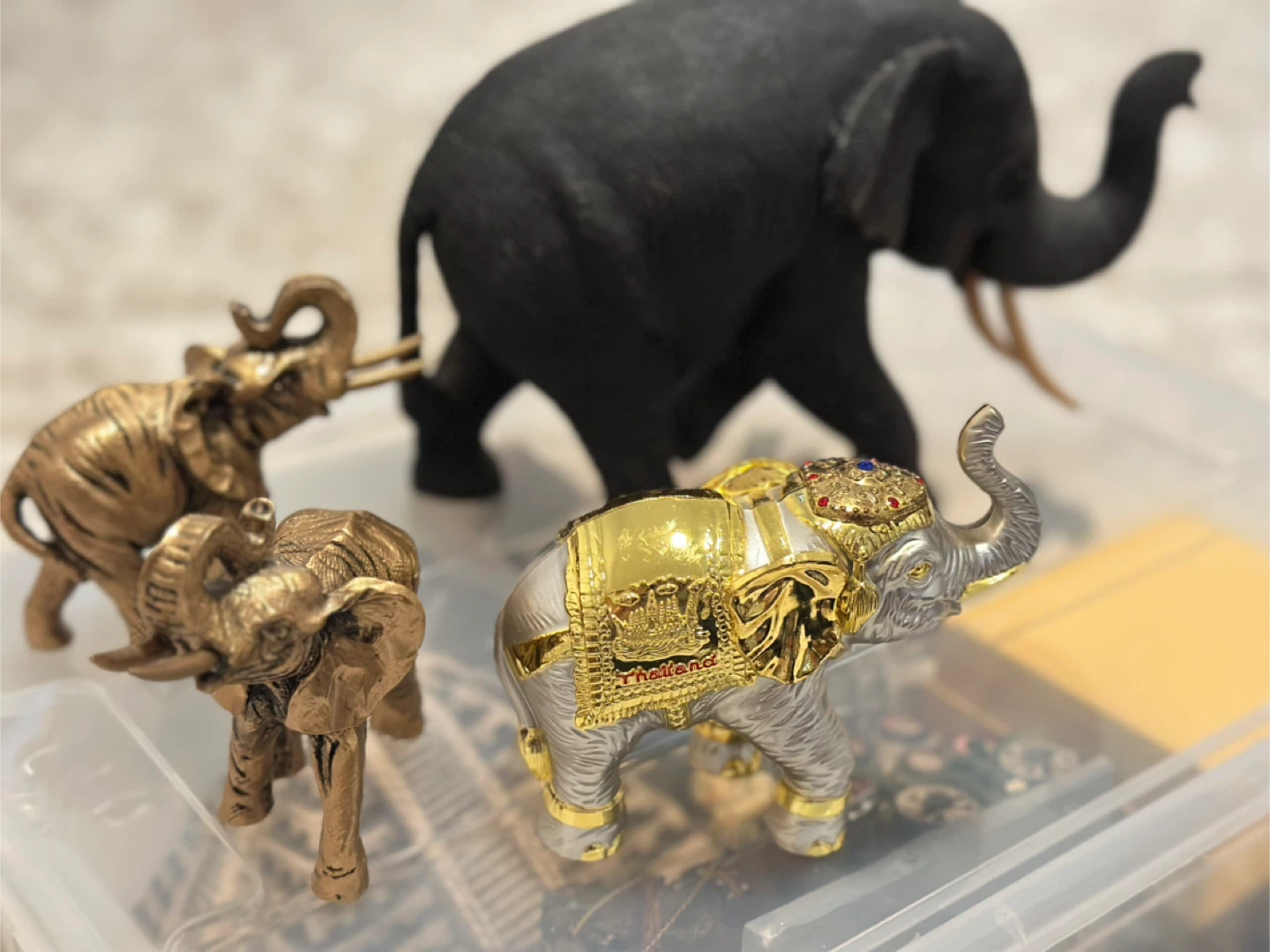 4 Elephants from Thailand For Good Luck