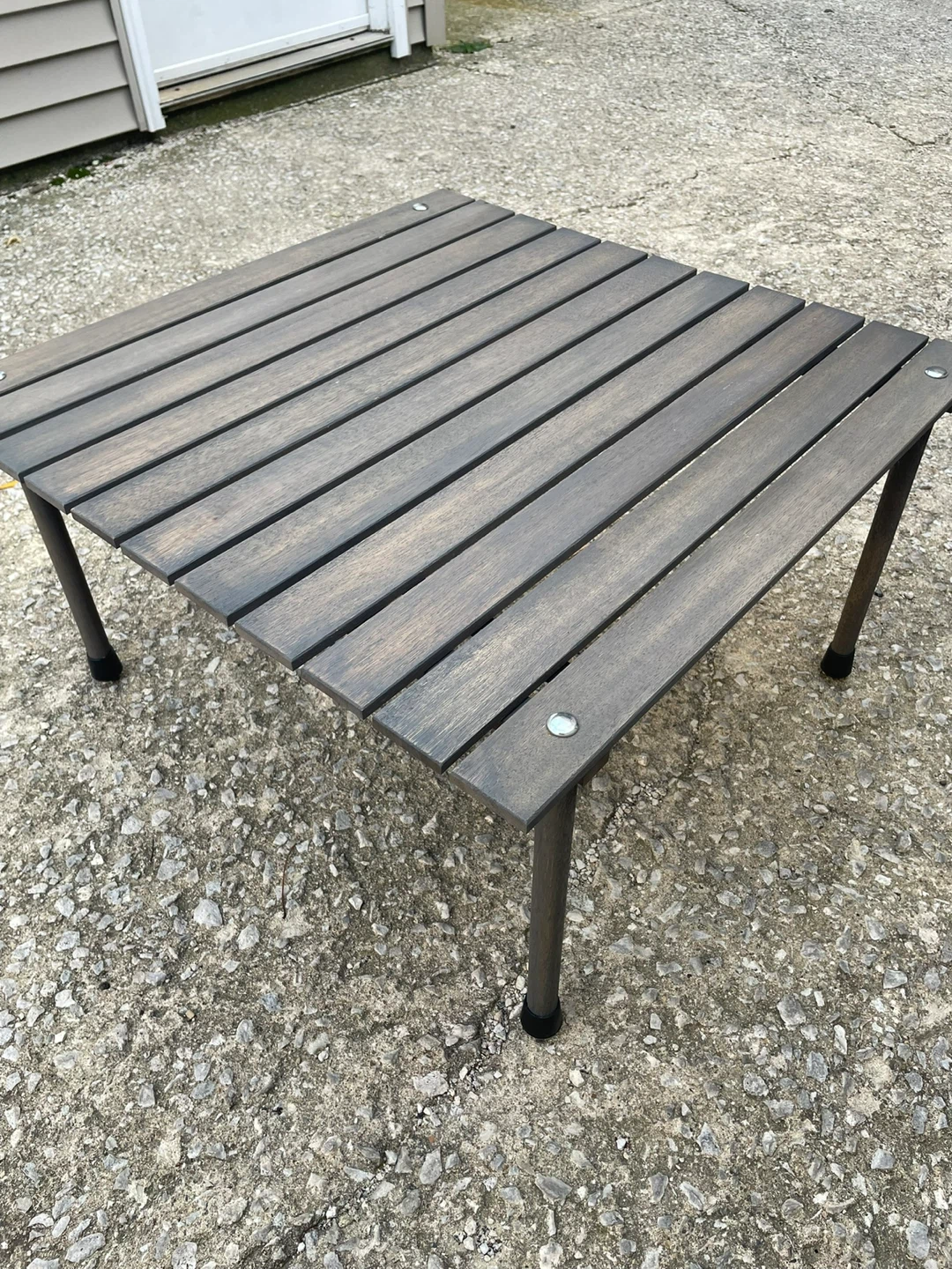 Crate & Barrel Table in a Bag Portable Outdoor Table