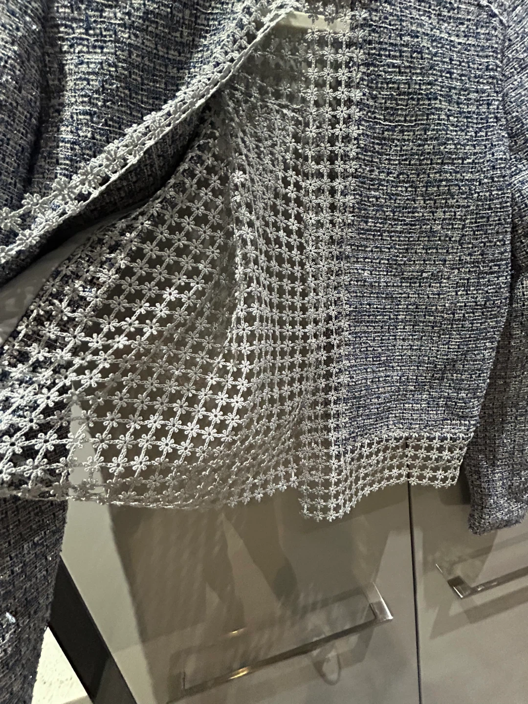 Tweed Jacket with Lace Detail - photo 4