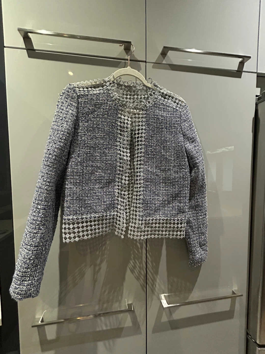 Tweed Jacket with Lace Detail