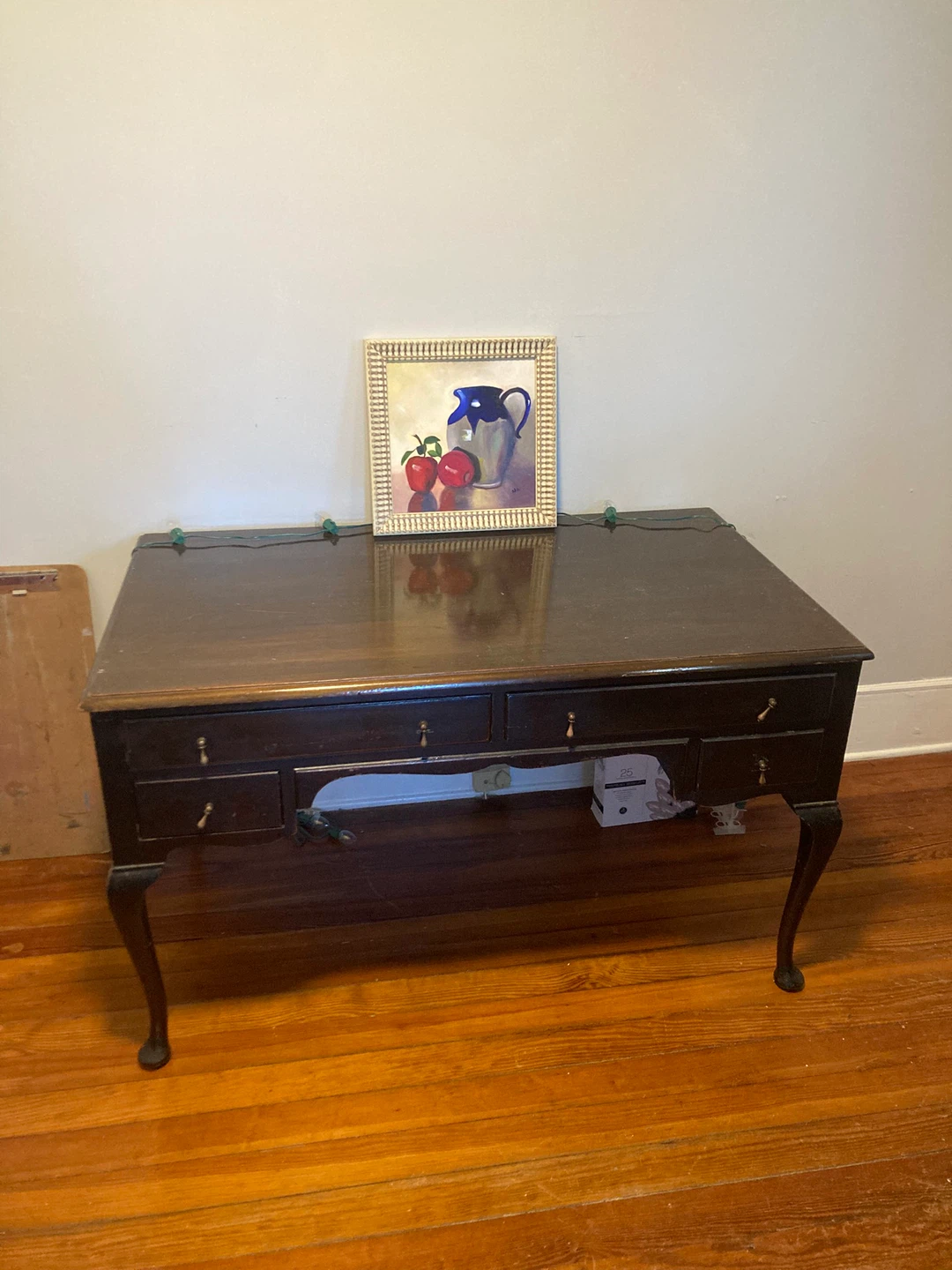 Antique Desk w/Ebony Finish