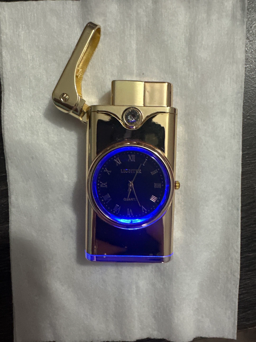 🏆Gold Lighter with Watch🏆