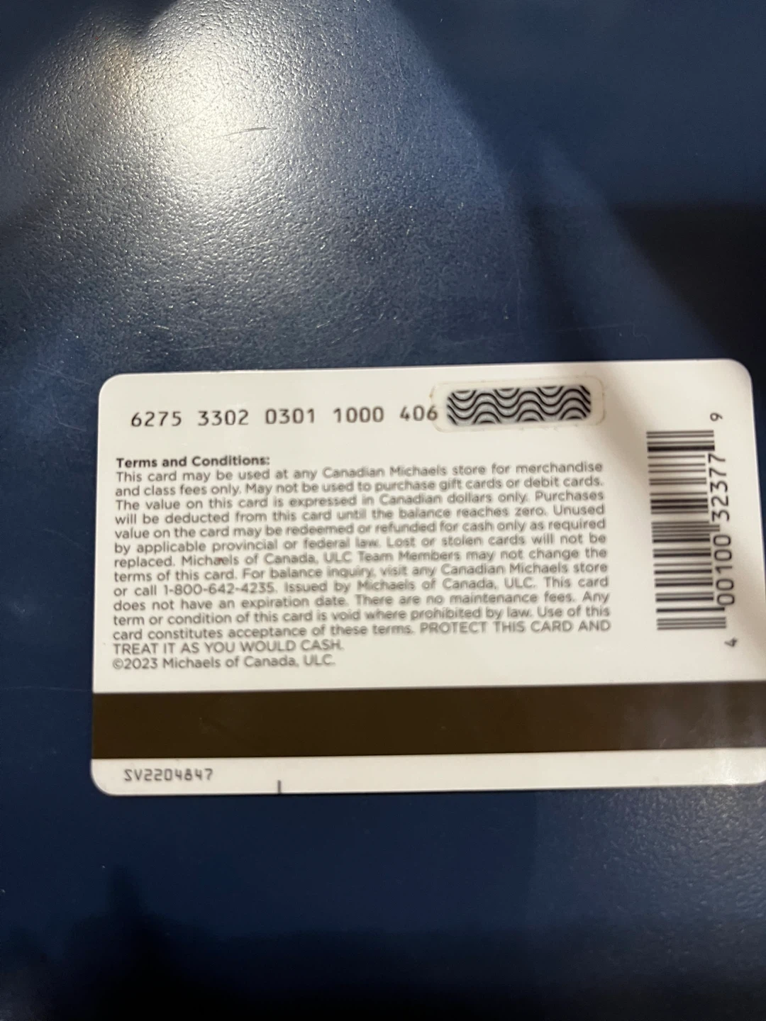 Michaels Return Card - photo 2