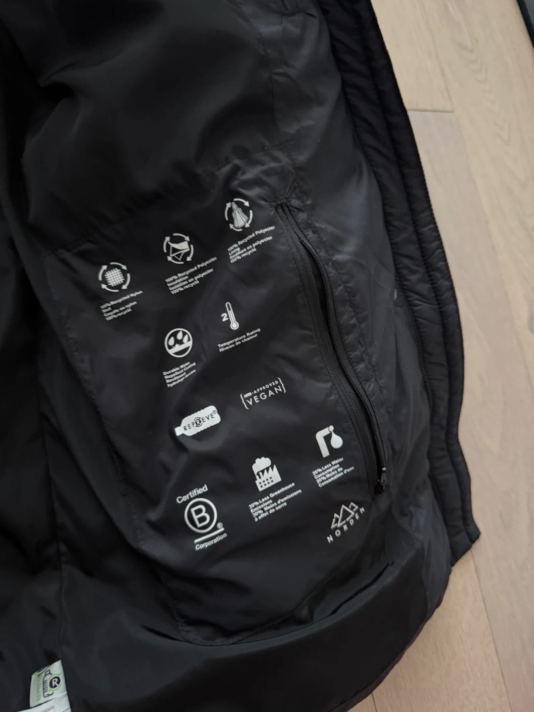 Norden Black Puffer Jacket - Size S/P - photo 5