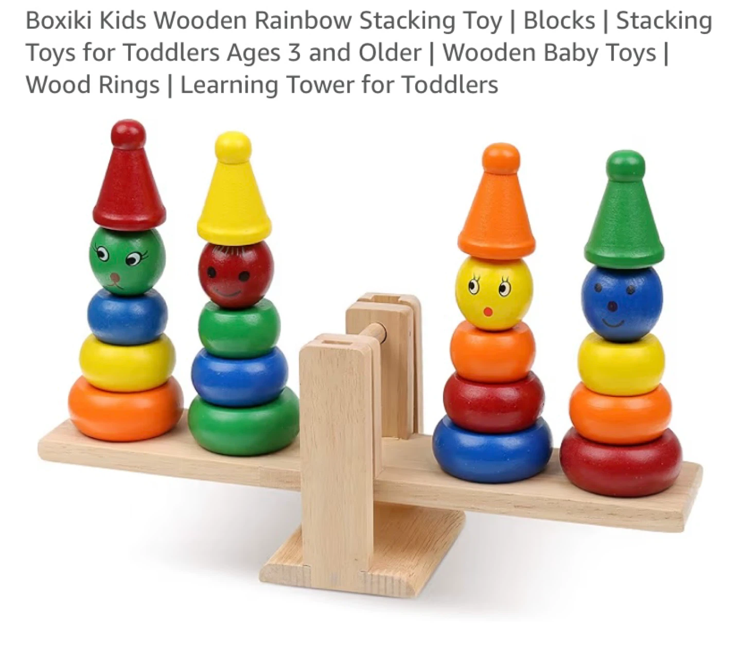 New Montessori Wooden Balancing and Stacking Toy