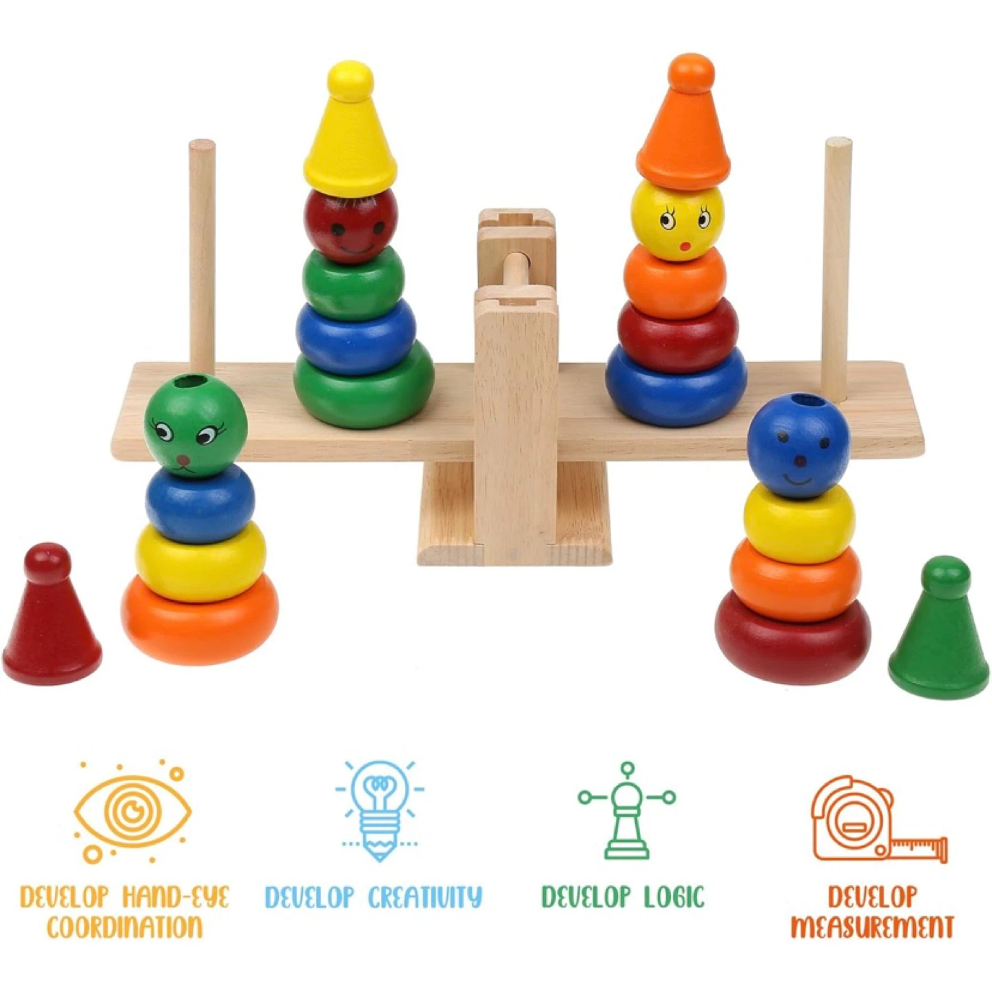 New Montessori Wooden Balancing and Stacking Toy - photo 3