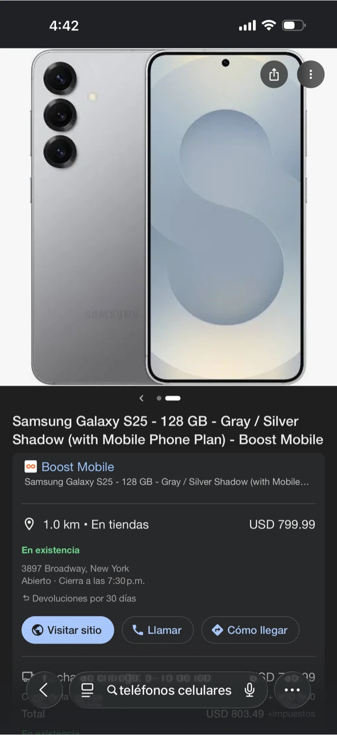 Samsung Galaxy S25 128 GB Gray/Silver