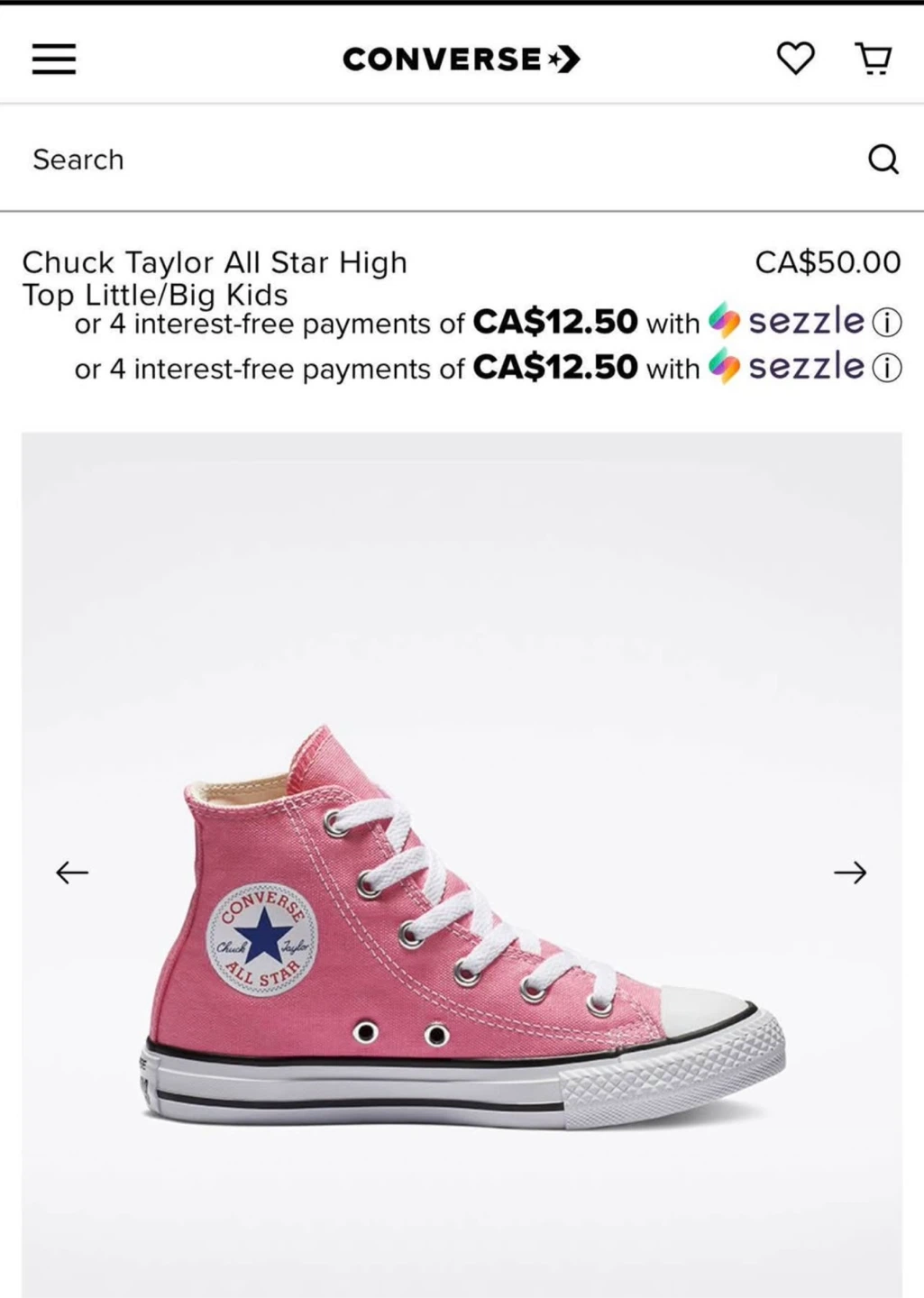 Converse Chuck Taylor All Star High Top Little/Big Kids Pink