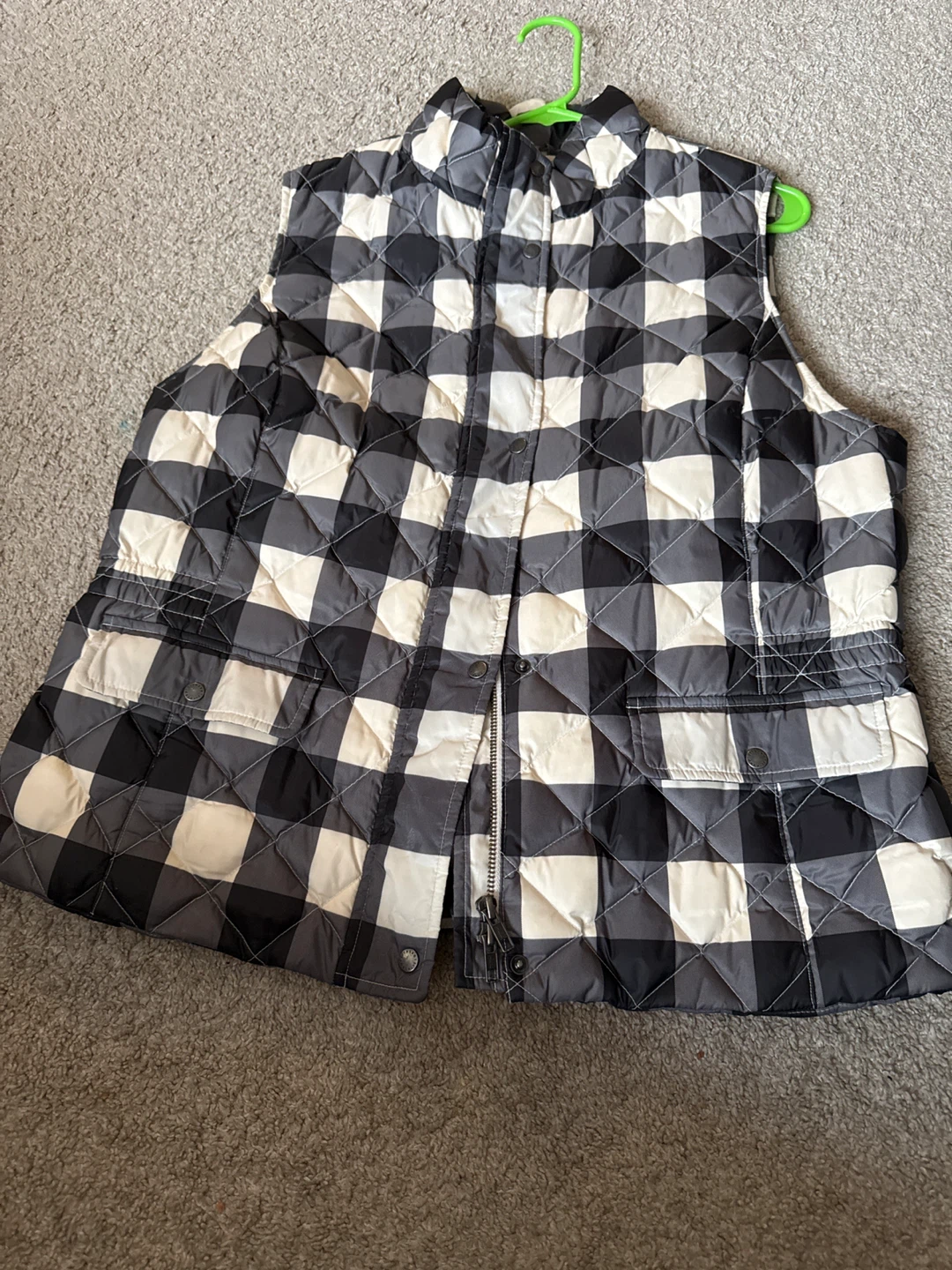 Women's Quilted Buffalo Plaid Vest 🏆