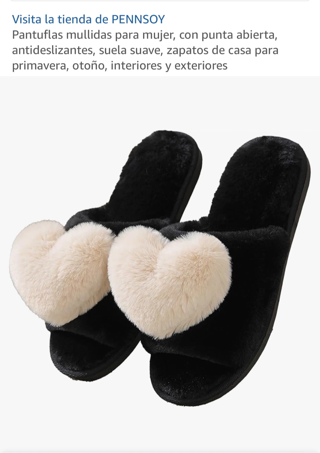 PENNSOY Women's Plush Slippers with Heart Detail - photo 2