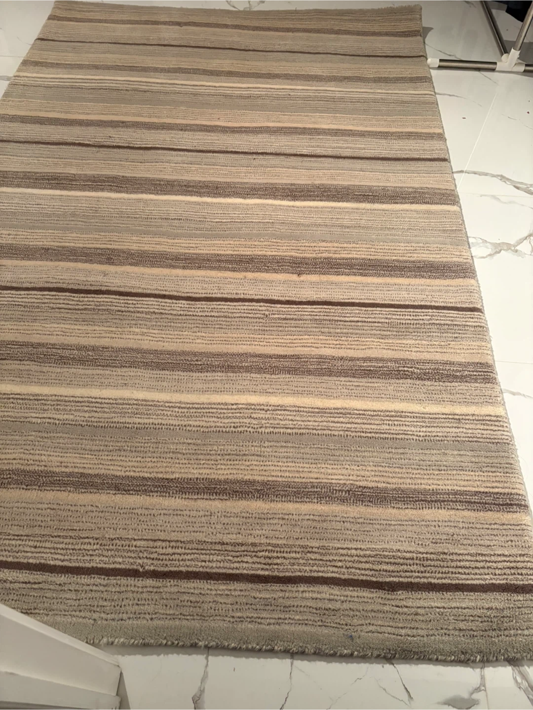Striped Area Wool Rug
