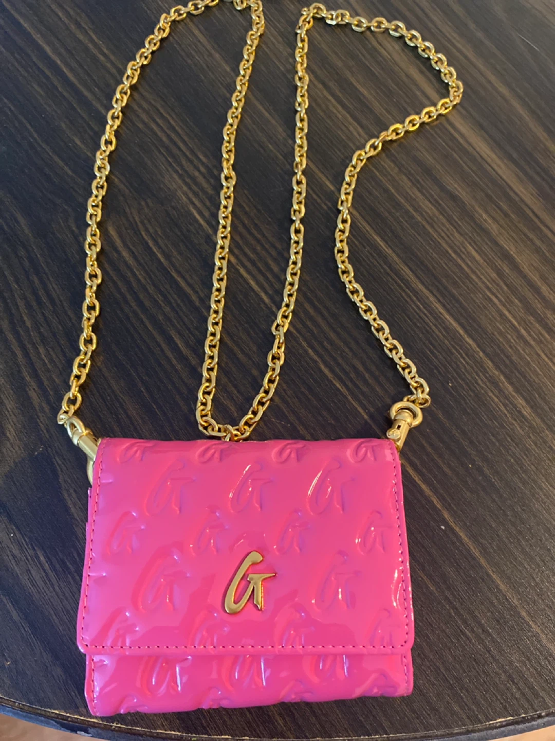 Glam-Aholic Pink Patent Clutch