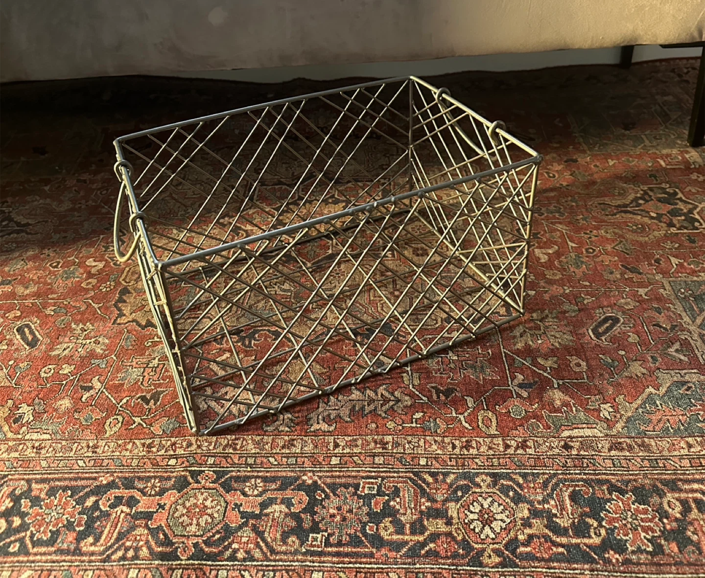 Metal Storage Basket with Handles